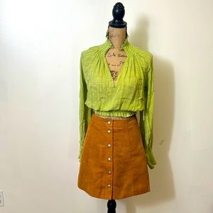 H&M Faux Suede Mini Skirt (outfit)
